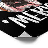 Brits Engels Bulldog hond 4 juli Amerikaans F Poster (Hoek)