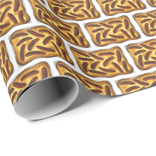 Brits Engels Food Toad in the Hole Worstjes Cadeaupapier (Rol Hoek)