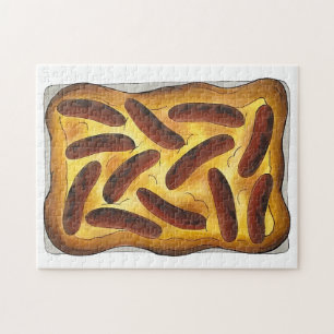 Brits Engels Food Toad in the Hole Worstjes Legpuzzel