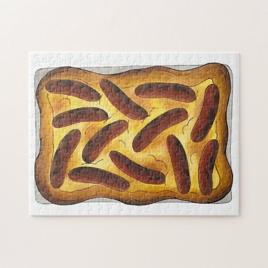 Brits Engels Food Toad in the Hole Worstjes Legpuzzel (Horizontaal)