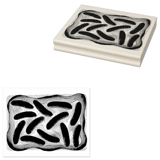 Brits Engels Food Toad in the Hole Worstjes Rubberstempel (Gestempeld)