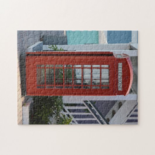 Brits Engels Oude Telefoon Booth Puzzel Legpuzzel (Horizontaal)