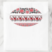 Brits etnisch etnische patroon ovale sticker (Tas)