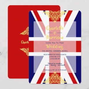Brits EU Jack Flag Destination Wedding Kaart