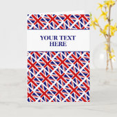 Brits EU-vlag Engelse pride groet Kaart (Gele Bloem)