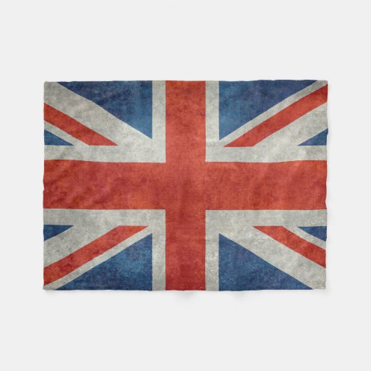 Brits EU-vlag retro fleece blanket Deken (Voorkant (Horizontaal))