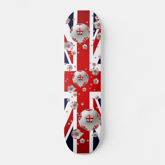 Brits Football ballen Unieschandvlag Persoonlijk Skateboard (Voorkant)