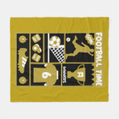 Brits Football Sherpa Blanket Fleece Deken (Voorkant (Horizontaal))