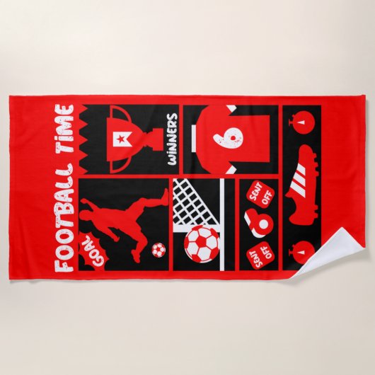 Brits Football Strandlaken (Voorkant)