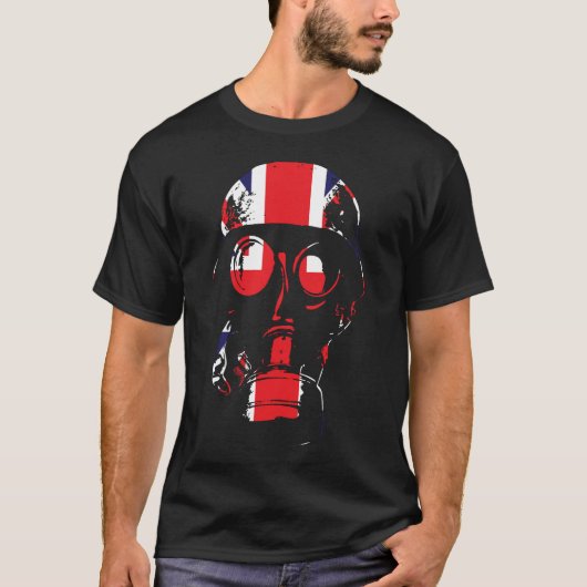 Brits gasmasker t-shirt (Voorkant)