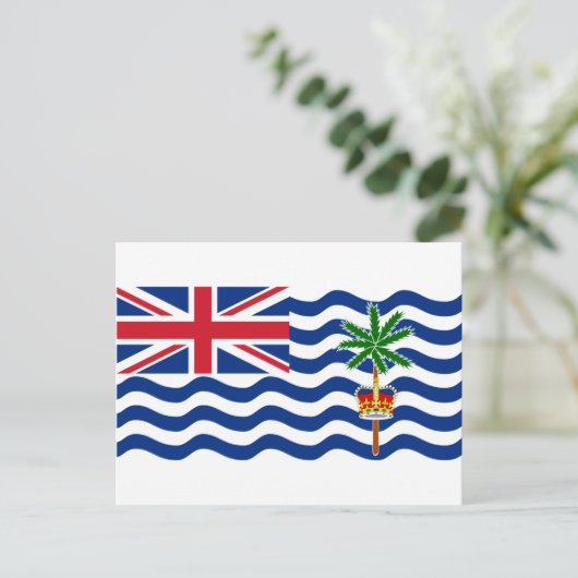 Brits gebied in de Indische Oceaan, vlag IO Briefkaart (Staand voorkant)