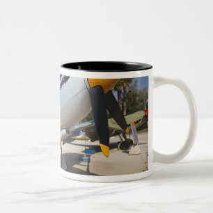 Brits gebouwde Spitfire jager Tweekleurige Koffiemok