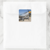 Brits gebouwde Spitfire jager Vierkante Sticker (Tas)