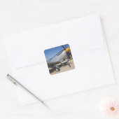 Brits gebouwde Spitfire jager Vierkante Sticker (Envelop)