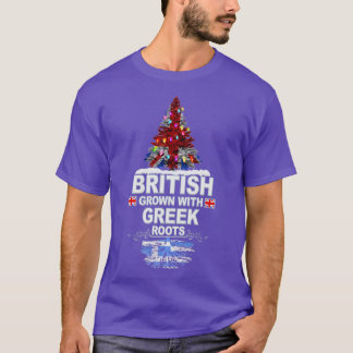 Brits Gegroeid Met Griekse Roots Gift Voor Grieks T-shirt