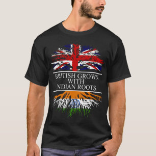 Brits geoogst met indiase vlag t-shirt