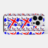 Brits gestileerd poedelpatroon iPhone hoesje (Achterkant horizontaal)