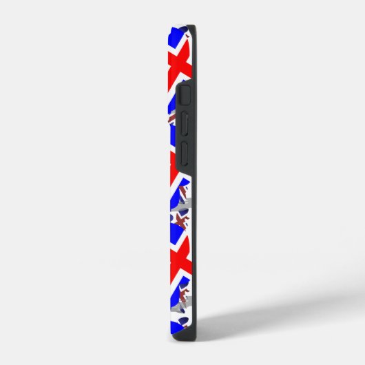 Brits gestileerd poedelpatroon iPhone hoesje (Linkerkant)