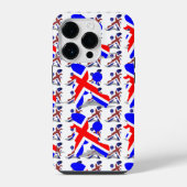 Brits gestileerd poedelpatroon iPhone hoesje (Achterkant)