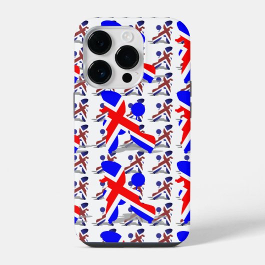 Brits gestileerd poedelpatroon iPhone hoesje (Achterkant)
