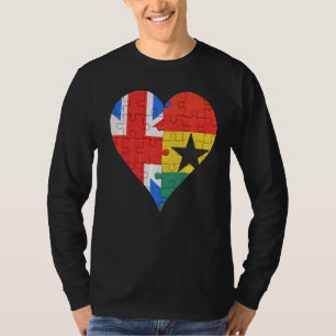 Brits Ghanese vlaghart T-shirt