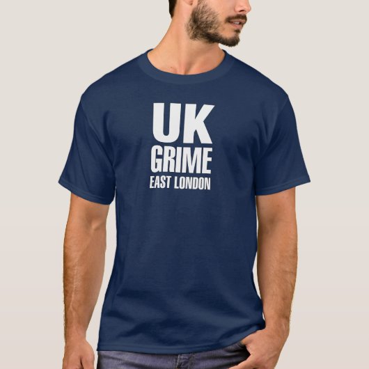 Brits grijs oostelijke london witte kleur t-shirt (Voorkant)