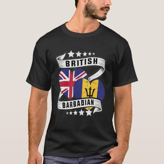 Brits half Brits half Barbadiaans T-shirt (Voorkant)