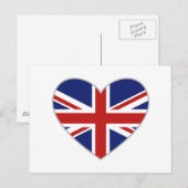 Brits hart briefkaart (Voorkant / Achterkant)
