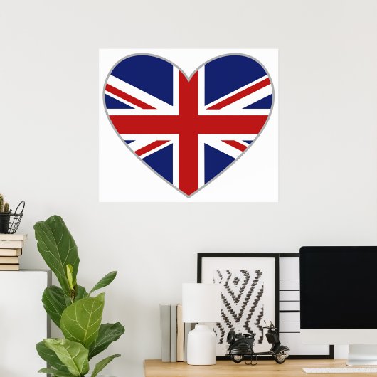 Brits hart poster (Thuiskantoor)