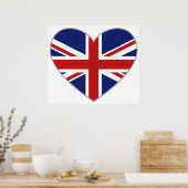 Brits hart poster (Keuken)