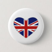 Brits hart ronde button 5,7 cm (Voorkant)