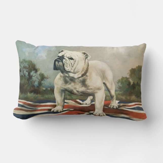 Brits hoesje voor bulgdehond kussen (Voorkant)