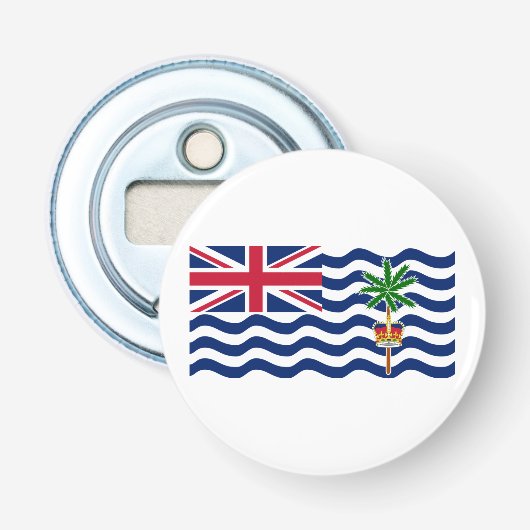 Brits Indisch Oceaan Territorium Vlag Button Flesopener (Voorkant)