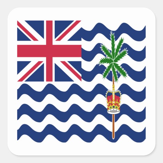Brits Indisch Oceaan Territorium Vlag Vierkante Sticker (Voorkant)