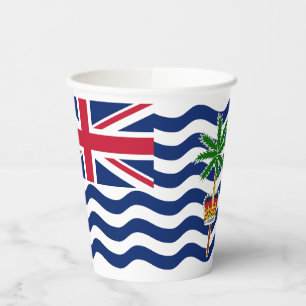 Brits Indische Oceaanterritorium Vlag Papieren Bekers