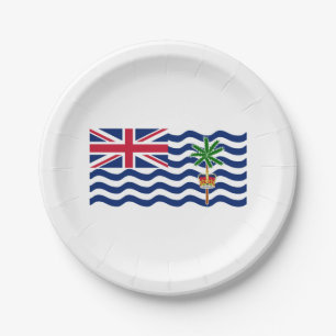 Brits Indische Oceaanterritorium Vlag Papieren Bordje