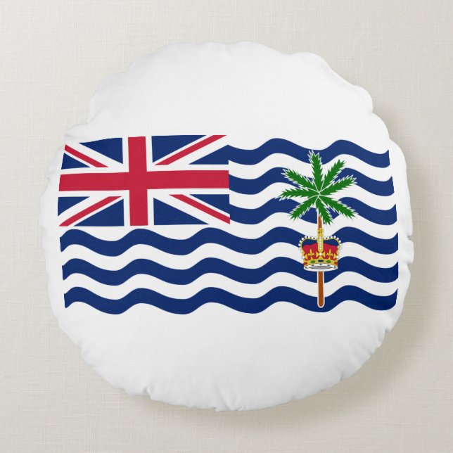 Brits Indische Oceaanterritorium Vlag Rond Kussen (Voorkant)