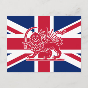 Brits-Iraanse Erfgoedvlag Leeuw en Zon Ontmoeten Briefkaart