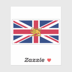 Brits-Iraanse Erfgoedvlag   Leeuw en Zon Ontmoeten Sticker