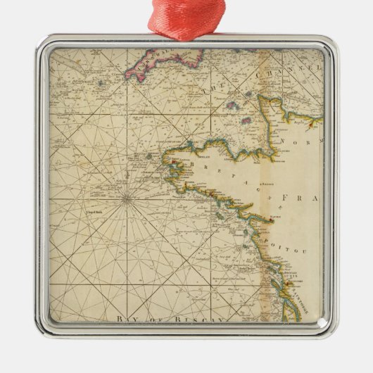 Brits Kanaal, Golf van Biskaje Metalen Ornament (Voorkant)