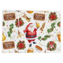 Brits Kerst Inpakpapier Kerstman