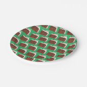 Brits kerstcadeautje Slice Festive Holiday Papieren Bordje (Gekanteld)