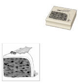 Brits kerstcadeautje Slice Festive Holiday Rubberstempel (Gestempeld)