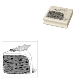 Brits kerstcadeautje Slice Festive Holiday Rubberstempel