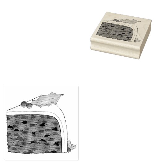 Brits kerstcadeautje Slice Festive Holiday Rubberstempel (Gestempeld)