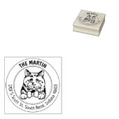 Brits korte haar Cat retouradres Rubberstempel (Gestempeld)