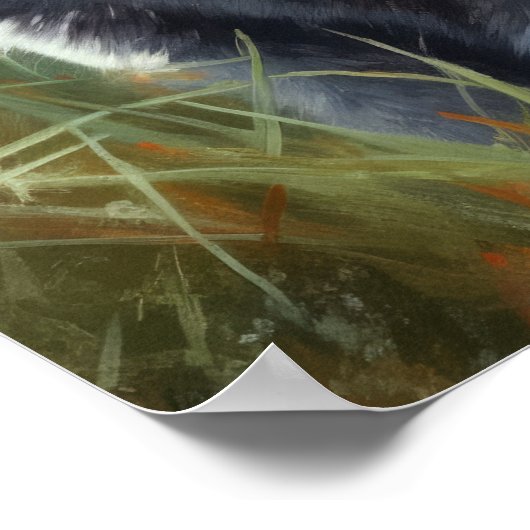 Brits Korthaar Cat Art Print Poster (Hoek)