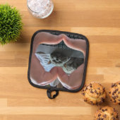 Brits Korthaar Cat Kat in Hart Pannenlap (Top down)