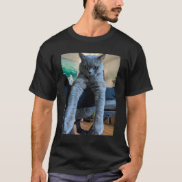 Brits Korthaar Kat Kat Het leggen Hangende T-shirt