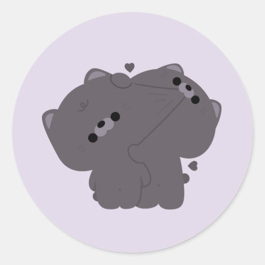 Brits korthaar kattenpaar ronde sticker (Voorkant)